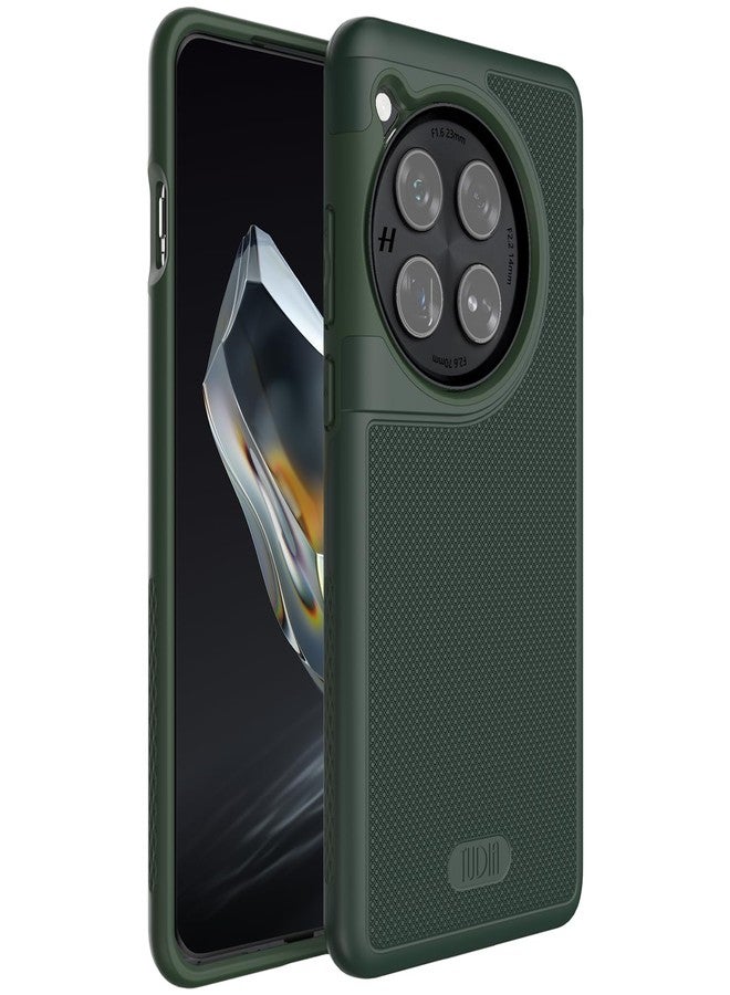 توديا جراب هاتف TUDIA MergeGrip لهاتف OnePlus 12 5G 2024 - تصميم عسكري، مقاوم للصدمات، مقاوم للانزلاق، متين للغاية، غطاء حماية للهاتف - لون أخضر صنوبري - Image 1